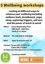Image for HEADSUP Kildare Wellbeing Workshops Celbridge